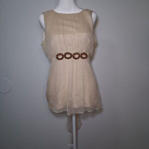 Michelle Antonelli Blouse Women's Sz S Beaded Boho Fairy Whimsical Flowy Dantiy